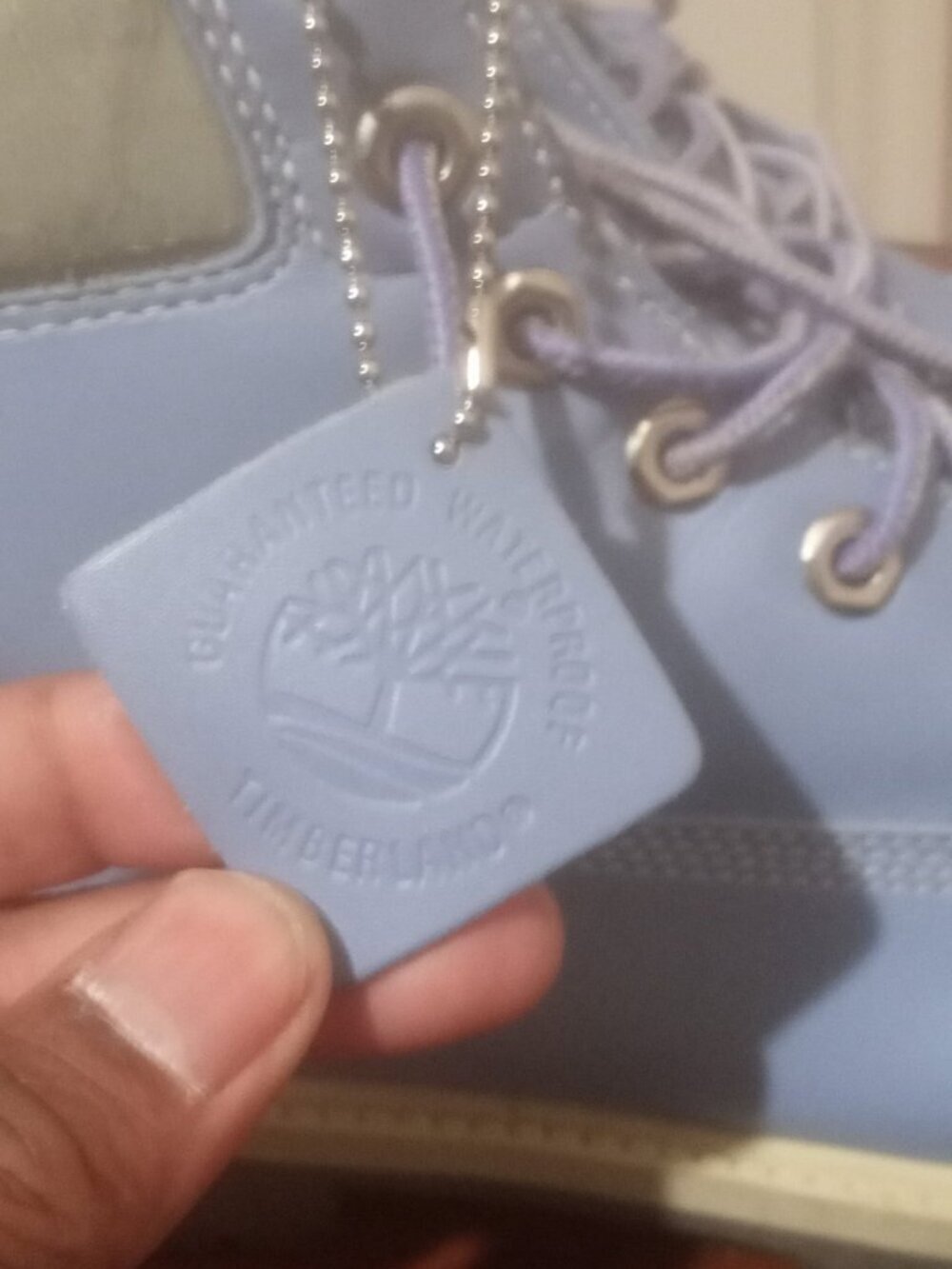 Timberland Blue Waterproof Leather Boots Men's Sz. 6 / Women's 7.5 - Picture 6 of 13